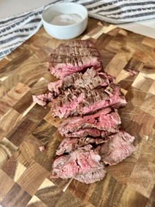 Gilled filet tail, sliced