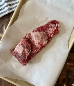 Filet tail with salt and pepper